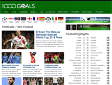 Tablet Screenshot of 1000goals.com